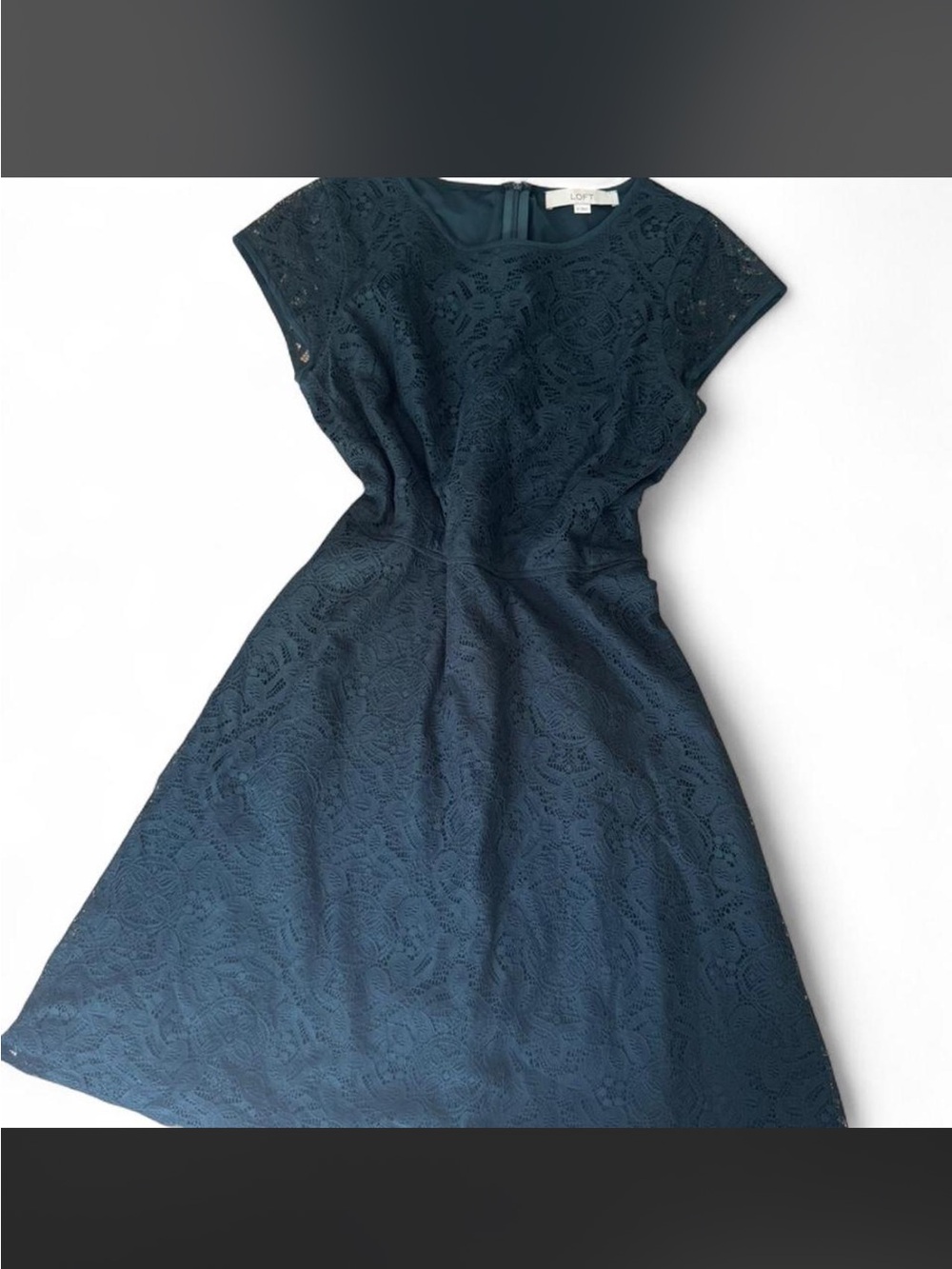 LOFT Emerald Green  Lace Midi Dress